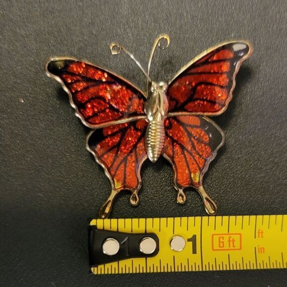 💍Vintage Butterfly Pin Brooch Goldtone - Picture 4 of 4